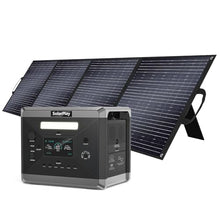 SolarPlay Portable Power Station, Q2501 2400W/2160Wh Large Capacity Solar Generator with 200W Solar Panel, BMS Emergency Power Station for Home Backup, Camping, Outdoor Battery Backup
