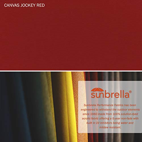 California Umbrella 11' Venture Series Contract Grade Patio Umbrella Pulley Open Jockey Red