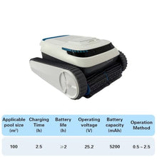 Pool Cleaner, Automatic Cordless Pool Robot Vacuum Cleaner Underwater Wall Robotic Cleaning Tool for Swimming Pools