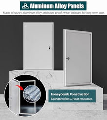 ZIMGOD Outdoor Waterproof Access Panel with Key & Lock, Drywall Ceiling Access Door Hatch, 16 20 24 30 32 36 38 44 48 in Aluminum Exterior Wall Hole Cover(22x40in (55x100cm))