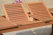 Amazonia Double Extendable Rectangular Carolina Patio Dining Set 11-Piece Light Teak Finish