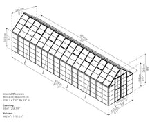 Palram - Canopia Snap & Grow 8' x 32' Polycarbonate Greenhouse, Silver