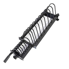 Power Systems Horizontal Plate Rack with Handle and Wheels Black