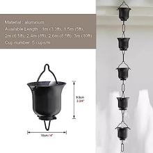 WKNHHL Rain Chain, Temple for Eaves Drainage, Aluminium, Decorative to Replace Gutter Downspouts,260cm (8.5ft)
