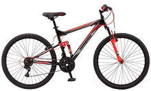 Mongoose Status 2.2 Mountain Bike 26-Inch Wheels 21-Speed Shifters Aluminum Frame Front Suspension Black/Red