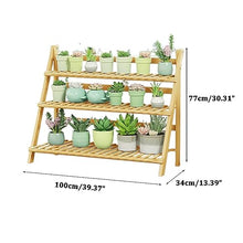 Wooden Book Shelf Grating Plant Shelf Flower Pot Stand Folding Shelf Succulent Stand Bracket Shelf Wooden Ladder Outdoor Plant Trellis Collapsible Bookshelf Display Rack Bamboo Balcony Planter