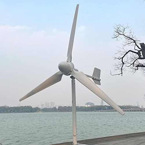 NINILADY 5000W Wind Turbine 48V 96V 110V 220V Grid Tie System 5KW Horizontal Wind Generator Full Set 3 Blades High Efficiency (48V)