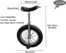 LJYT 24inch Unicycle for Trek Sports, Heavy Duty Frame Balance Bike