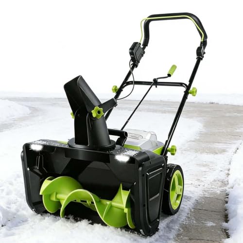 3500w Electric Snow Blower with Led Lights, Cordless Snow Thrower