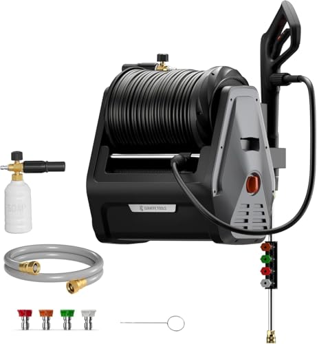 Giraffe Tools Retractable Pressure Washer Wall Mount,2900 PSI 2.2 GPM