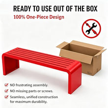 WXXSHGDW Outdoor Patio Garden Bench, Metal Bench, All-Weather Outdoor Park Bench, for Garden, Porch, Park, Balcony, Outside, Load Capacity 660lbs(Color:Red,Size:180cm/70in)