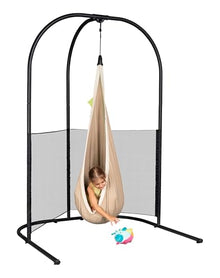 LA SIESTA® - Steel Hanging Chair Stand for Outdoor and Indoor, Galvanized Steel Stand for Hanging Chairs and Children's Hanging Nests, Hanging Hammock Chair Stand only Swing Stand(Arcada Anthracite)