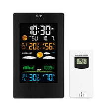 Weather Station 3 Channel Color Screen Weather Clock Indoor and Outdoor Temperature and Humidity Thermometer