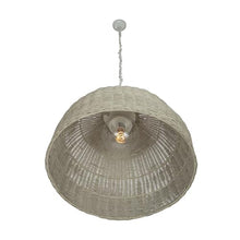 Kouboo All Weather Wicker Outdoor Dome Pendant Lamp - Parent (Antique White)