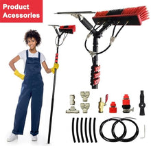Eastnmythet High Altitude Window Cleaning Telescopic Brush, Water Fed Poles Kit with Scraper, Solar Panel Cleaning Brush, 12-36ft,9m/30ft