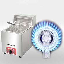 TXGJWRA Commercial Fat Fryer Basket Commercial Gas Fryer,10L20L Single CylinderTwo-Cylinder Fryer Large Capacity,Chip Fryer with Removable Basket and Lid, Outdoor Gas Fryer for R,1Tank1Basket
