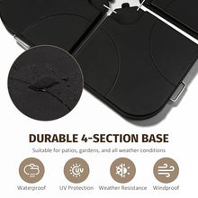 roomfitters Heavy Duty Offset Patio Umbrella Stand, Refillable Cantilever Base 4-Piece HDPE Panel Set with Secure Lock Pins, Black
