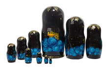 Golden Cockerel Russian Gold Fish Nesting Doll Collectible 10pc 10" Matryoshka