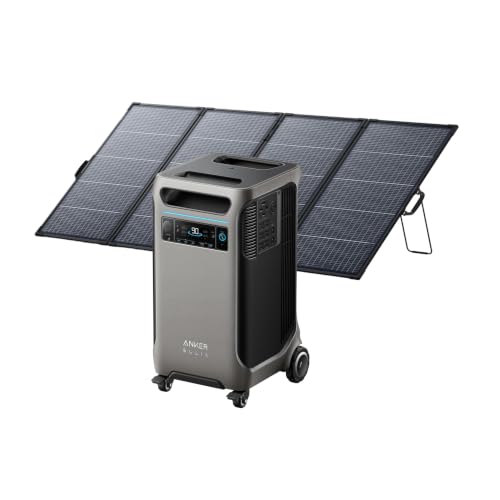 Anker SOLIX F3800 Portable Power Station and 400W Bifacial Panel, 3,840Wh