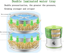 KFJZGZZ 2PCS Germination Tank, Automatic Bean Sprout Machine Household Double-Layer Large-Capacity Bean Sprout Machine Simulation Greenhouse Seed Germination Kit