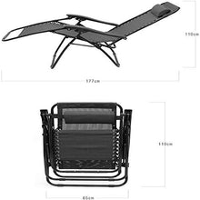 IIPOSAQQ Heavy Duty Zero Chairs Garden Outdoor Patio Sunloungers Folding Chairs Outdoor Camping Chair for Outdoors Camping Chair with Neck Cushion Support 200 Kg