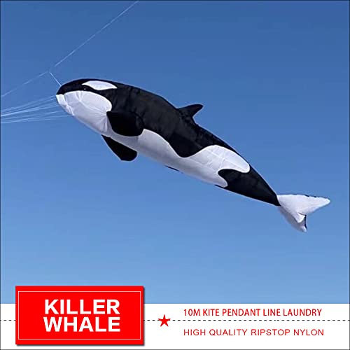 Yingfeida Soft Inflatable Killer Whale Kite Pendant Black