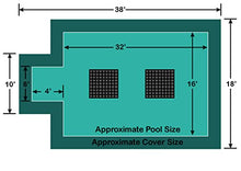 16' x 32' Rectangle with 4' x 8' Center End Step Ultra-Loc III Solid - Drain Panels In-Ground Pool Safety Cover