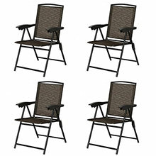 TEOYETTSF 4 Pieces Folding Hanging Chair Steel armrests Patio Garden Camping Adjustable backrest