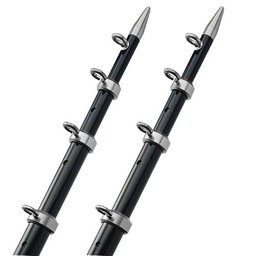 TACO Metals CWR Taco 18" Telescopic Outrigger Poles HD 1-1/2" Silver/Black