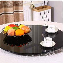 AY8ADYUI 43CM, 58CM,88CM,Thick Tempered Glass Tabletop，Round Tempered Glass Table Top Black，mesa，Multipurpose，Perfect Replacements for Dining, Patio Tables(88CM(34.6IN))