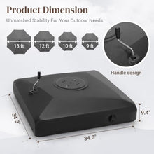 OROTLECT Cantilever Umbrella Base With Wheels, 448 Lbs Wet Sand Filled Umbrella Stand For Offset Patio Umbrella