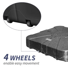 OROTLECT Patio Umbrella Base with Wheels, Water & Sand Filled Weighted Base for Most Cantilever Offset Umbrella, 260LBS, Square (Black),34'' X 34''