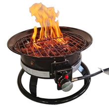 2pcs Outdoor Portable Propane Gas Fire Pit with Cover, 19" Black,Firepit