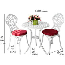 Garden Bench Patio Bistro Table and Chairs Set 3,2 Chairs and 1 Table,Aluminium Garden Furniture Sets,Patio Table Chairs for Balcony, Yard, Garden,B-Copper,B-Copper