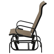 Patio Glider Armchair Metal Rocking Arm Chair Swing Garden Porch Rocker Seat