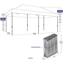 Impact Canopy 10' x 20' Pop Up Canopy Tent Commercial Grade Aluminum Frame 500D Fabric Forest Green