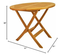 Anderson Teak Windsor Round Picnic Folding Table, 31-Inch