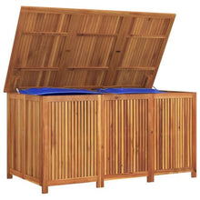 UUGRANDTO Garden Storage Box Brown Solid Acacia Wood Large Outdoor Furniture Storage Boxes
