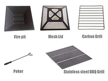 KOMFGT Fire Pits Outdoor Garden Wood-Burning Fire Pit Bowl Terrace Table Set, Outdoor Fireplace Wood-Burning Brazier