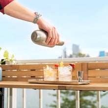 Views Balcony Bar 2.0 – 5Ft Slatted Acacia Wood Outdoor Railing Bar | Natural Finish, Upgraded 2025 Model | Space-Saving Bar Table for Small Patios & Balconies