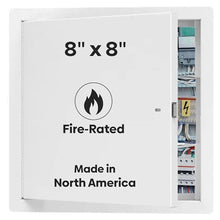 Best 8" x 8" Uninsulated Fire Rated Metal Access Panel – Uninsulated Wall Access Door with Flange, 1-1/2 Hour Rated, 16-Gauge Cold-Rolled Steel, Self-Latching, LEED Compliant, BA-FRN