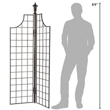 H Potter Garden Screen Trellis 77" Tall - Freestanding Charcoal Brown