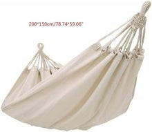 DULASP Double Hammock Outdoor Rollover Prevention Camping Canvas Hanging Swing Bed Patio Travel Hiking