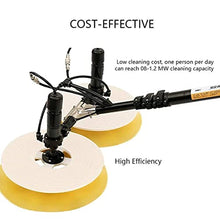 TGBHM Double Head Automatic Solar Panel Cleaning Brush,Electric Water Fed Pole Kit,Extendable Pole Water Fed Pool Cleaning Brush&Other Cleaning Activities,Size-7.5M