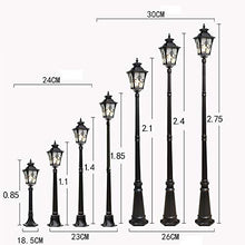 JINHH Victorian Style LED Street Light Black-210cm