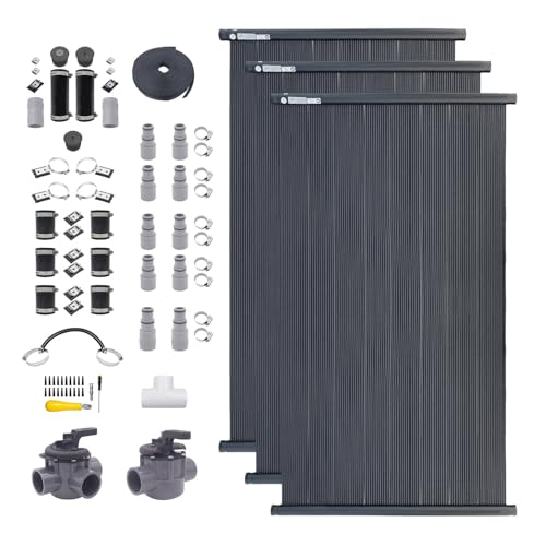 SolarPoolSupply Triple Threat MAX Solar Pool Heating System Ultimate Performance Package 3-4'x8' 96 Square Feet