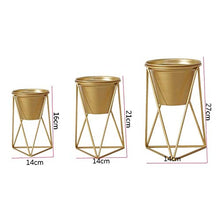 MIIKHI Plant standPlant Stand, Large Metal Potted Plant Stand Display Shelf, Outdoor Plant Stand, Sturdy Plant Shelf, Flower Pot Rack, Gold