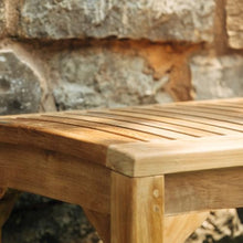 Ash & Ember Sage Grade A Teak 47" Backless Bench, Seats 2 People Comfortably, Weather Resistant Premium Solid Wood Patio Furniture with Tightly Spaced Slats and Gently Curved Seat