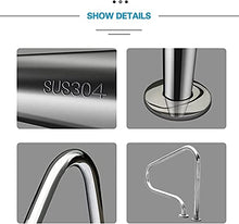 BSNANCA Pool Handrails Pool Rail 304 Stainless Steel 250LBS Load Capacity Silver Rustproof Pool Handrail Humanized Swimming Pool Handrail with Screws (Thick 1.5mm) ()