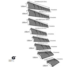 Transparent Outdoor Canopy - UV Protection Rain Shelter for Doors & Windows, Porch Shade & Patio Roof Cover, 100X450cm (39inX177in) - Perfect for Sun & Rain Protection
